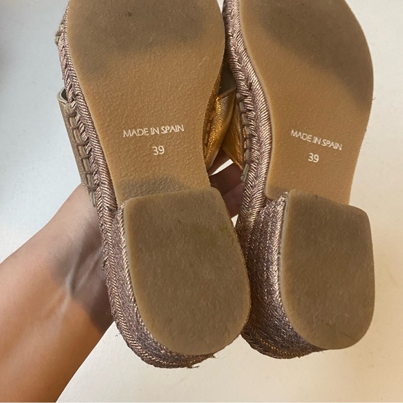 JEFFREY CAMPBELL MONADA Rose Gold Metallic Espadrille Sandal Women's Size 8 - Picture 4 of 9